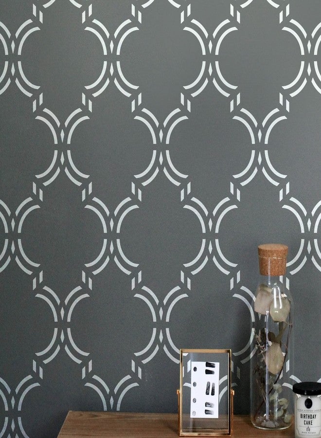 PINKIPO , Moroccan Elegant , (16"x40") XL Stencil, Ethnic Large Wall Stencil, Classic Geometric Wall Stencils for Painting, Stencils for Walls, Moroccan Wall Stencil - Image 3